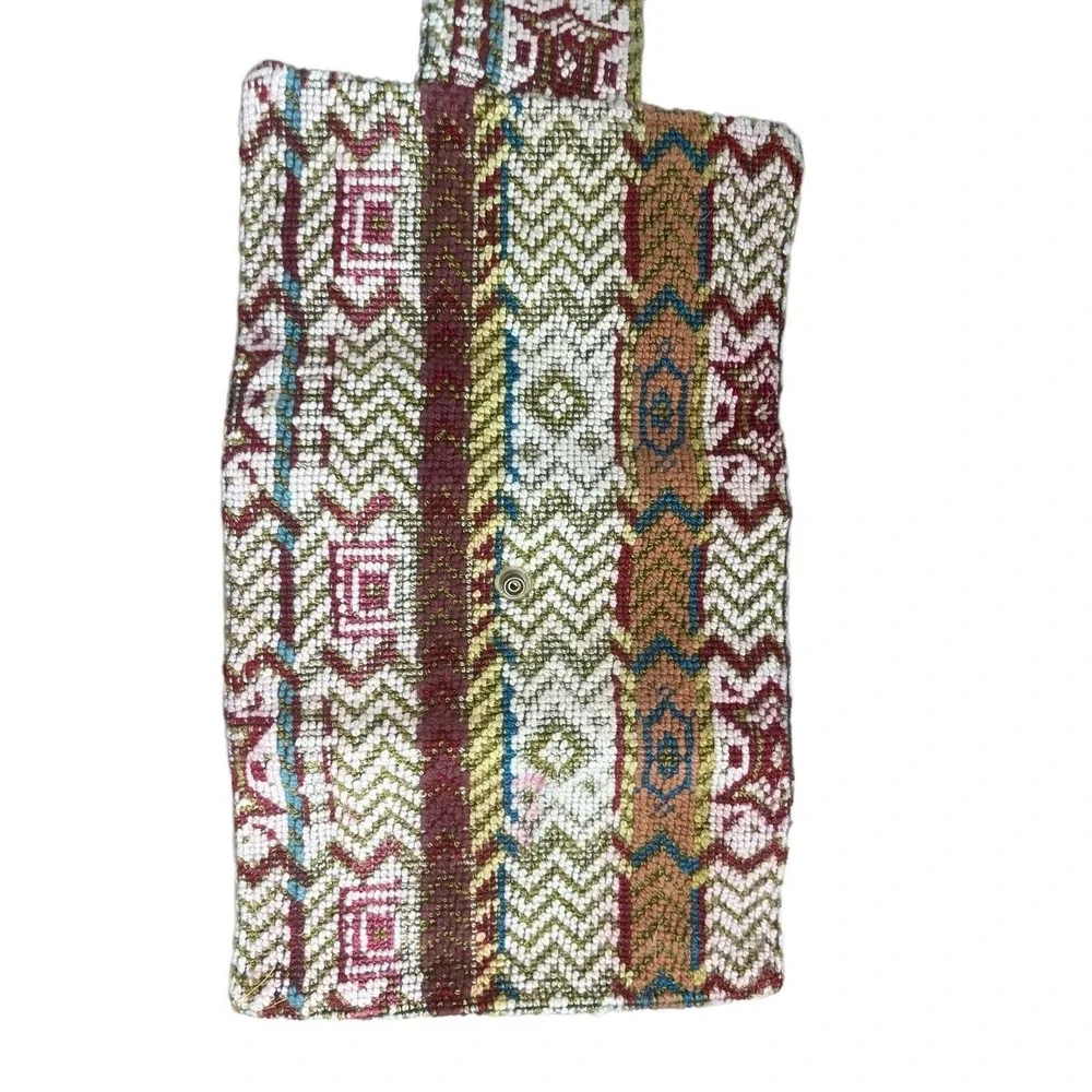 Vtg‎ MCM 70's Floral Tapestry Tri-fold Ladies Wallet Clutch Boho Vinyl